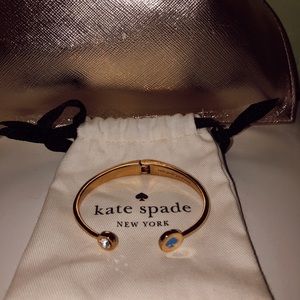 Kate Spade New York Logo and Gem Cuff Bracelet